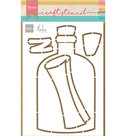PS8092 Craftstencil Message in a bottle by Marleen