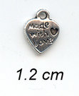 AS139 Charms zilver - hartje