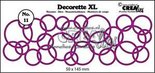 Crealies Decorette XL no. 11 In elkaar grijpende cirkels 50x145mm  - CLDRXL11