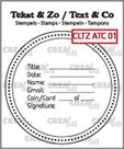 Crealies Clearstamp Tekst & Zo tekst voor ATC-AT Coin CLTZATC01