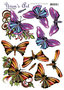3D Knipvel - Yvon's Art - Butterflies - CD11303