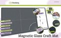 CraftEmotions Glass Craft Mat (60,3 x 36,2cm) magnetisch Tempered glass grid 40x32cm