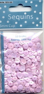 Pailletten - sequins babyrose parelmoer cups 6 mm
