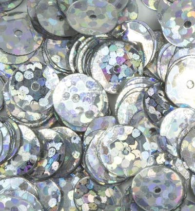 Pailletten - sequins disco zilver 8 gr.
