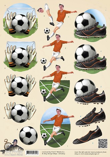 CD10603 Amy Design - knipvellen - It's a man's World - voetbal