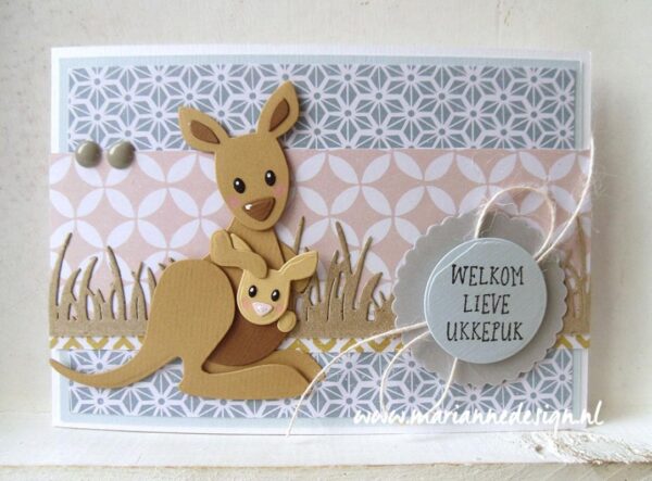 COL1446 Collectables snijmallen Eline's kangaroo & baby vb2 Marianne Design - Collectables COL1446 - Eline's kangaroo & baby