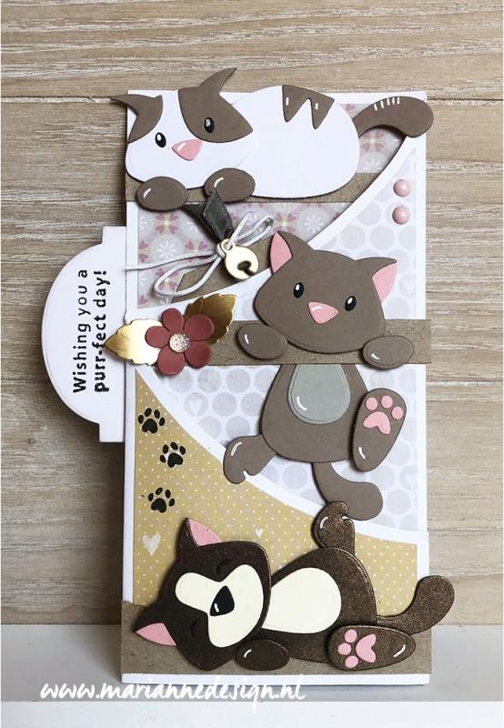 COL1454 Collectables snijmallen Eline's kitten vb1 Marianne Design - Collectables COL1454 - Eline's kitten