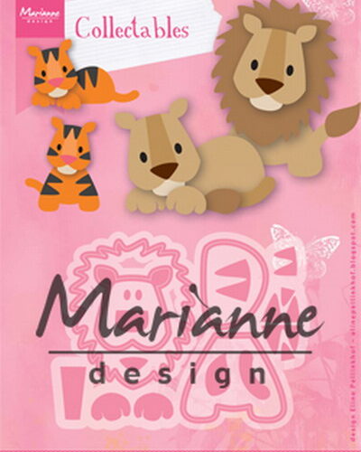 Marianne Design - Collectables snijmallen - Eline's lion - tiger COL1455 Marianne Design - Collectables snijmallen - Eline's lion - tiger COL1455