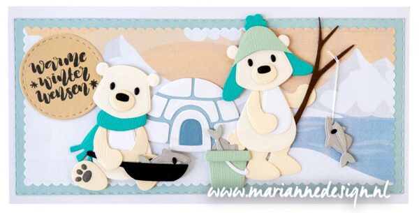 COL1502 vb1 Marianne Design - Collectables COL1502 - Eline's Arctic bear