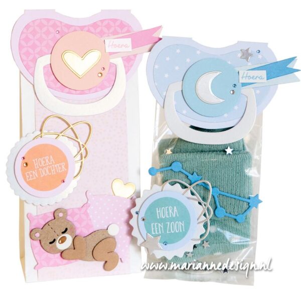 Marianne Design - Collectables snijmallen - Bagtopper Pacifier by Marleen COL1522