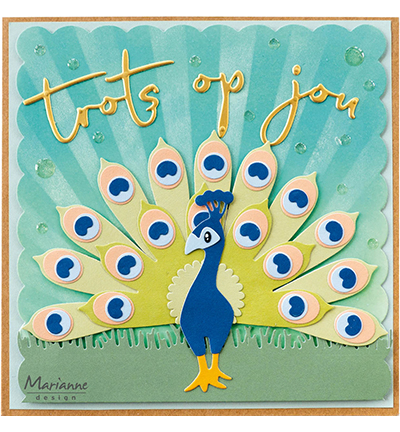 COL1530 Marianne Design - Collectables snijmallen - Eline's peacock vb Marianne Design - Collectables COL1530 - Eline's peacock