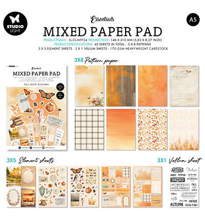 Studio Light - Mixed Paper Pad - Fall into Autumn Essentials nr.26