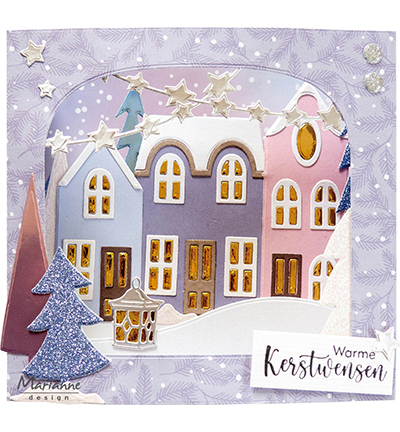 COL1537 Marianne Design - Collectables snijmallen - Houses by Marleen vb Marianne Design - Collectables COL1537 - Houses by Marleen