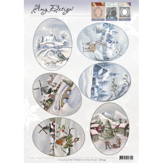 CD11144 Amy Design - knipvellen - topper - Winter Landscapes