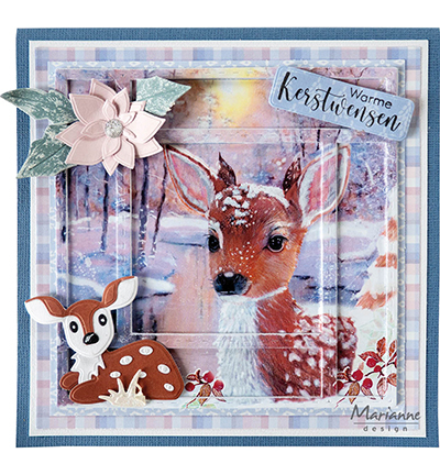 Marianne Design - knipvel achtergrond winter wishes