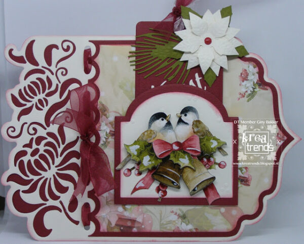 2020- september 03 kerstknuffel met logo Marianne Design embossingfolder - Designfolder Marjoleine's dots