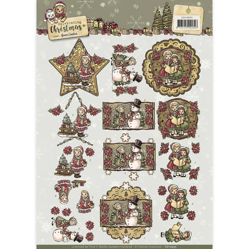 CD10955 Knipvel Celebrating Christmas Yvonne Creations CD10955 Knipvel Celebrating Christmas Yvonne Creations
