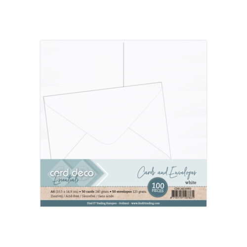 A6 Cards and Envelopes 100PK White