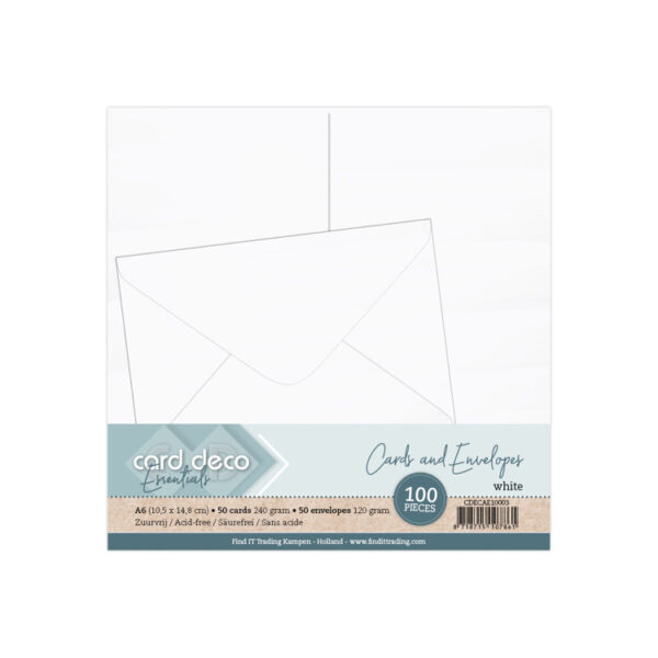 A6 Cards and Envelopes 100PK White