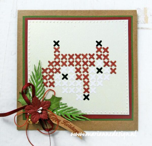 Marianne Design embossingfolder - Designfolder + Die Cross stitching