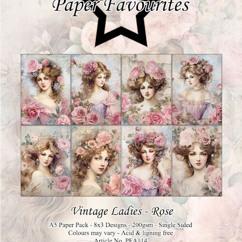 Paper Favourites A5 Vintage Ladies - Rose