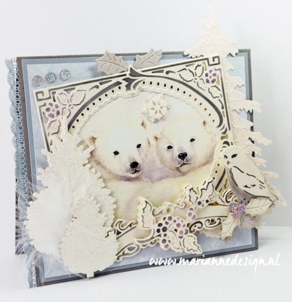 LR0384 Creatables snijmal Petras Holly vb1 Marianne Design - Creatables LR0384 - Petra's Holly