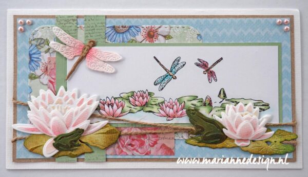 LR0457 Creatables stencil Petra's circle with bird vb2 Marianne Design - Creatables LR0460 - Tiny's waterlily