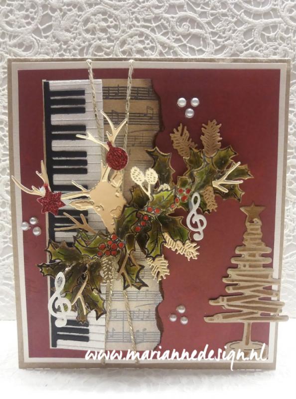 LR0492 Creatables Tiny's Christmas tree wood vb1 Marianne Design - Creatables LR0492 - Tiny's Christmas tree wood
