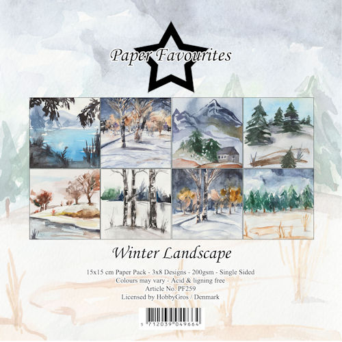 Paper Favourites - Paperpack 15x15cm - Winter Landscape Paper Favourites - Paperpack 15x15cm - Winter Landscape