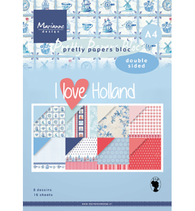PK9168 Pretty Papers Bloc I love Holland A4 PK9168 Pretty Papers Bloc I love Holland A4
