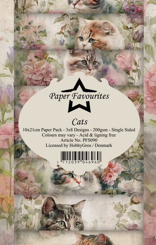 Paper Favourites - Paper Pack - 10x21 cm - Cats