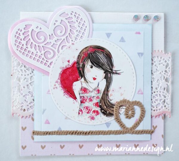 CR1428 Craftables snijmallen lace heart vb
