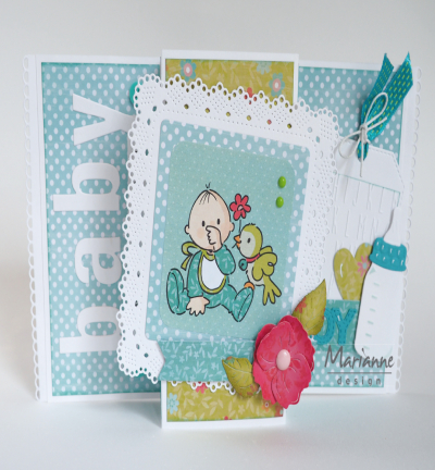 CR1475 Craftables snijmal Shaker Square 3 Marianne Design - Craftables CR1475 - Shaker Square