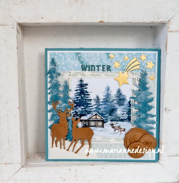 CR1557 Craftables Square & stars vb2 Marianne Design - Craftables CR1557 - Square & stars
