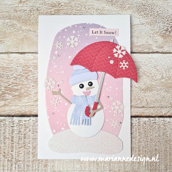 CR1567 Craftables Snowman by Marleen vb1 Marianne Design - Craftables CR1567 - Snowman by Marleen