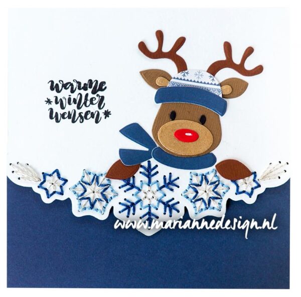 CR1571 Craftables Stitching Border Ice crystals vb1 Marianne Design - Craftables CR1571 - Stitching Border Ice crystals