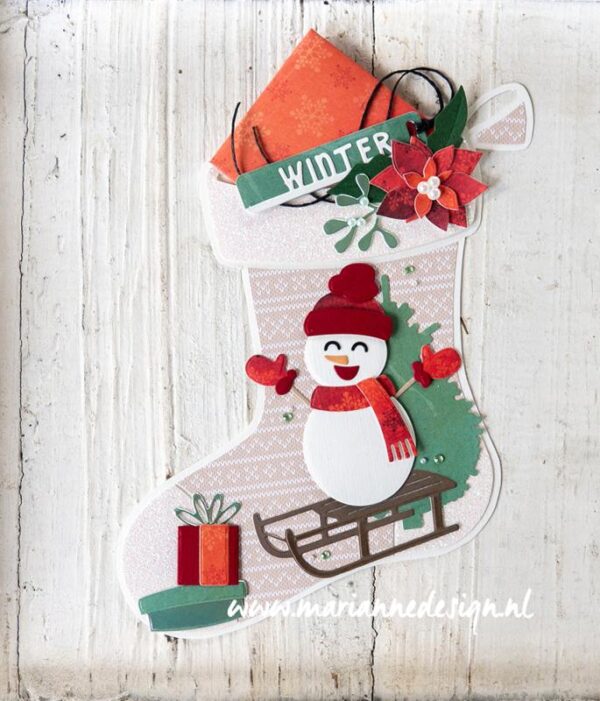 CR1572 Craftables Sleigh by Marleen vb2 Marianne Design - Craftables CR1572 - Sleigh by Marleen
