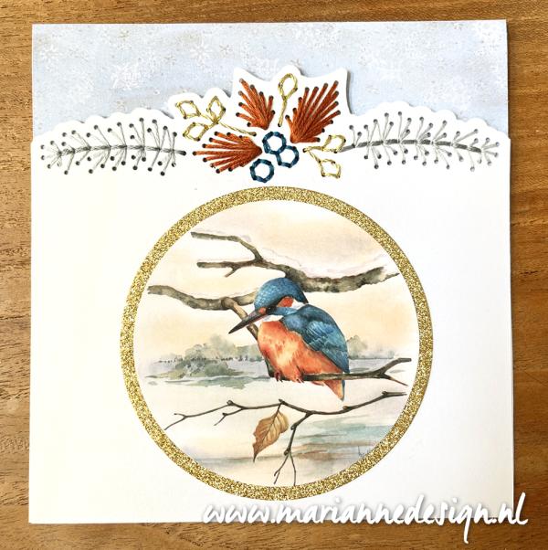 CR1599 Marianne Design - Craftables snijmallen - Stitching border Pine twigs vb1 Marianne Design - Craftables CR1599 - Stitching border Pine twigs