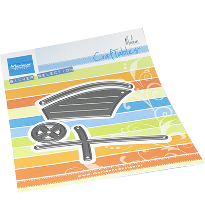 CR1634 Marianne Design - Craftables snijmallen - Wheelbarrow by Marleen vb