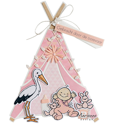 EC0195 Clearstamps and dies Eline's Storks and Babies vb EC0195 Clearstamps and dies Eline's Storks and Babies