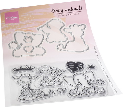 EC0199 Clearstamps and dies - Marianne Design - Eline's Baby Animals vb