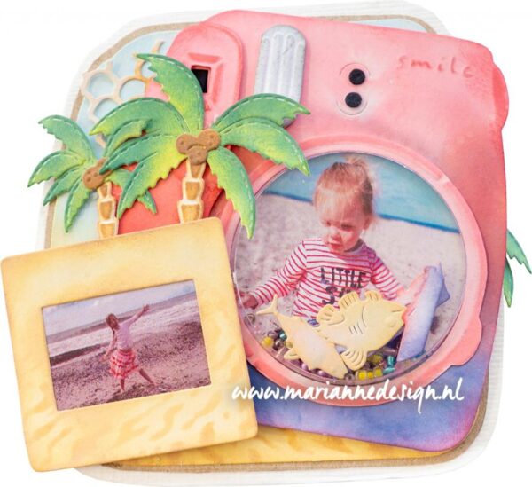 PS8095 Mask stencil Tiny's Beach vb6 Mask stencil - Marianne Design - Tiny's Beach