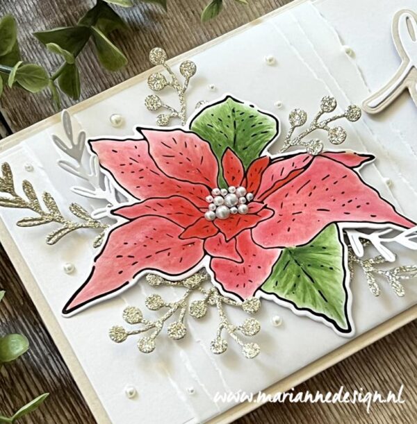 Marianne Design - Clearstamps and dies TC0902 - Tiny's Flowers - Poinsettia