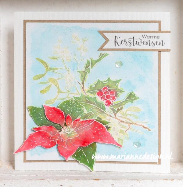 Marianne Design - Clearstamps and dies TC0902 - Tiny's Flowers - Poinsettia