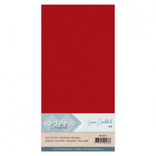 Linnenkarton - vierkant - red