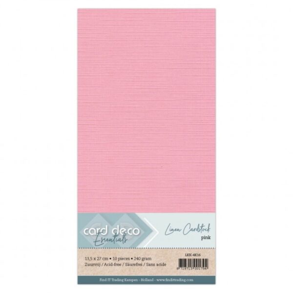 Linnenkarton vierkant roze