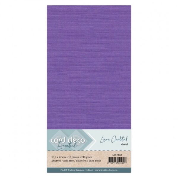 Linnenkarton vierkant violet