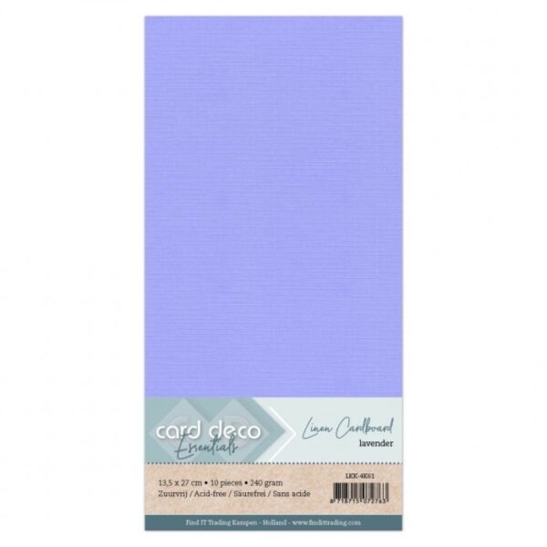 Linnenkarton vierkant lavender
