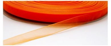 Oranje organzalint 10 mm Oranje organzalint 10 mm