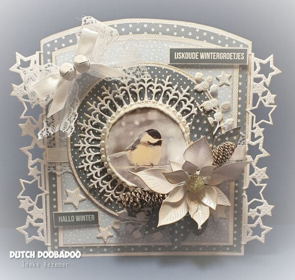CraftEmotions Die - border rond magic ice crystal Card